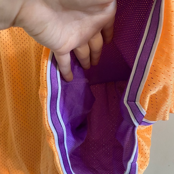 Nike Mens Medium Orange and Purple Classic Style Basketball Athletic Shorts - Picture 5 of 8